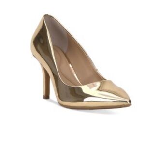 INC International Concepts Shiny Gold Heels-Zitah style